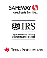 Safeway, IRS, Texas Instruments