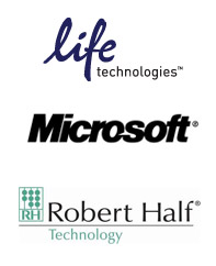 Life Technologies, Microsoft, Robert Half Technology