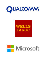 Qualcomm, Wells Fargo, Microsoft